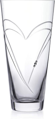 Heart Cut Crystal Vase with Style Crystals 25cm Gift Flower