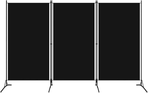 Black 3 Panel Room Divider 260cm Folding Privacy Screen – Extra Wide Partition