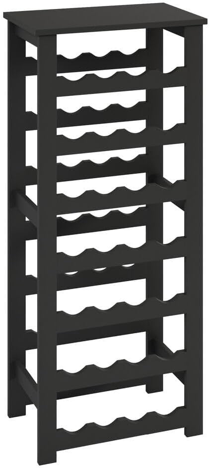 7-Tier Freestanding Wine Rack 28 Bottle Storage Stand Modern Home Bar Organizer