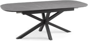 Extending Sintered Stone Dining Table Grey Modern Heatproof Scratchproof