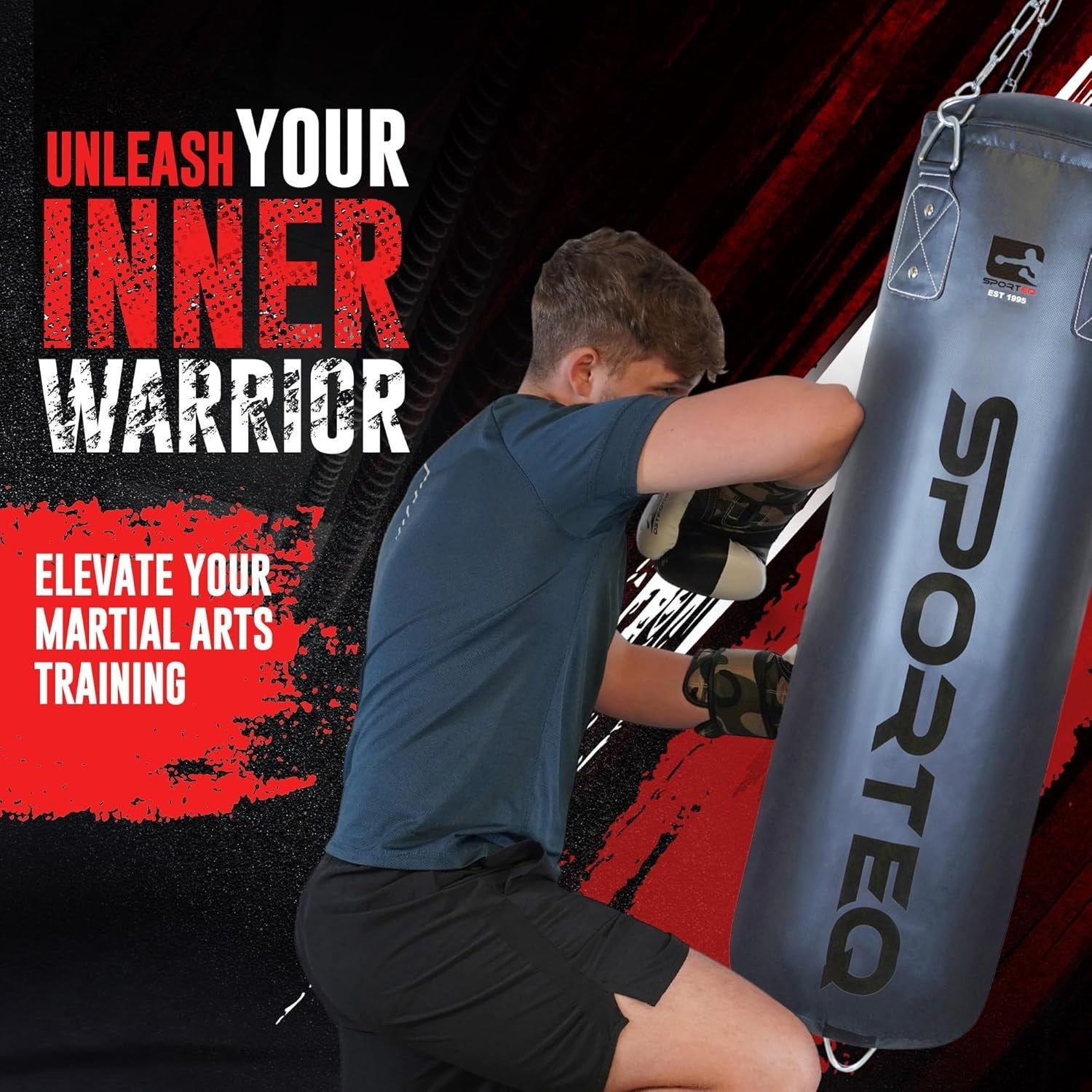 Heavy Filled Punching Bag 4FT Boxing Kickboxing MMA Training
