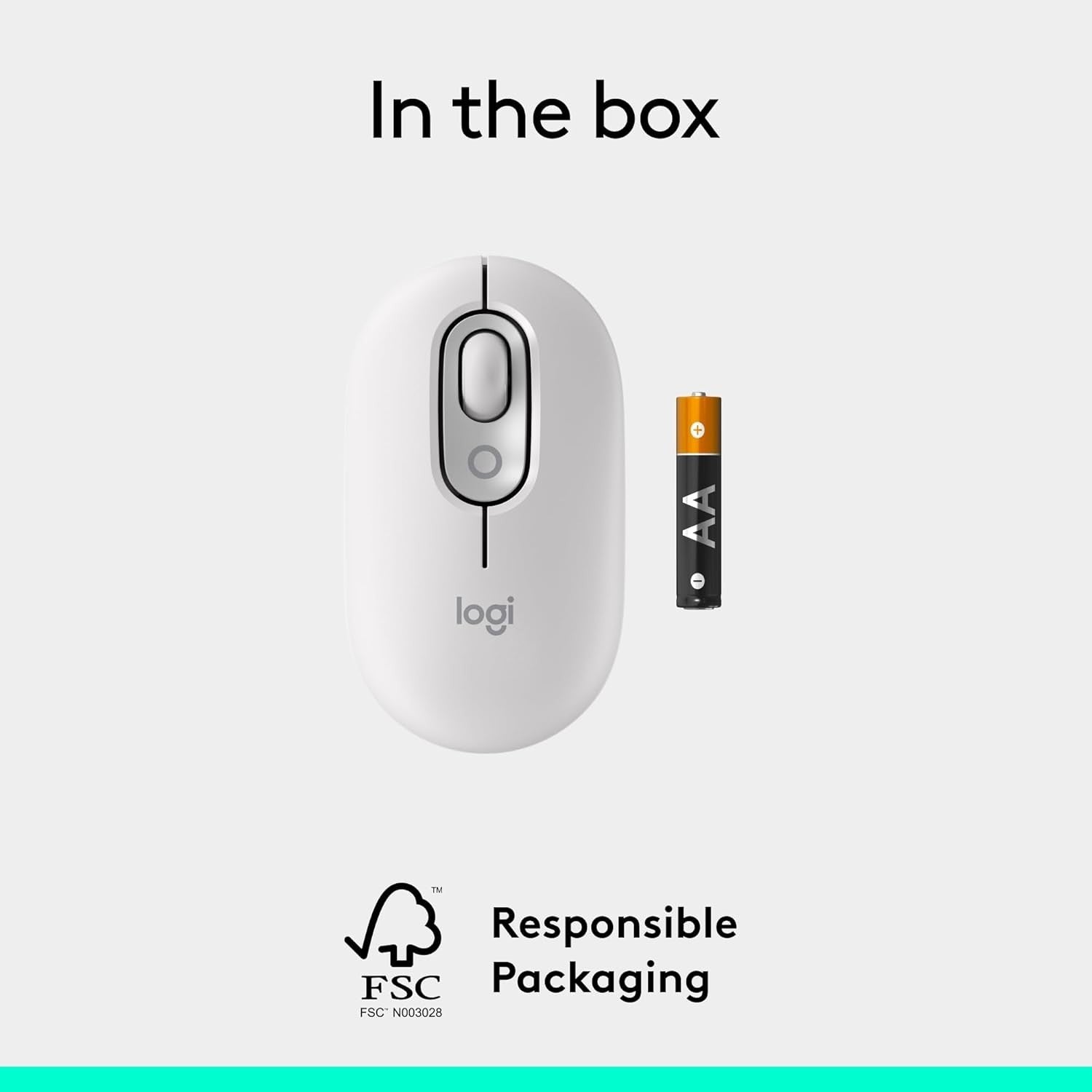 Compact Wireless Bluetooth Mouse Quiet Click Multi Device White