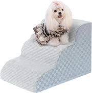 Dog Stairs Ramp 15.7" 3-Step Small Dogs Non-Slip Grey