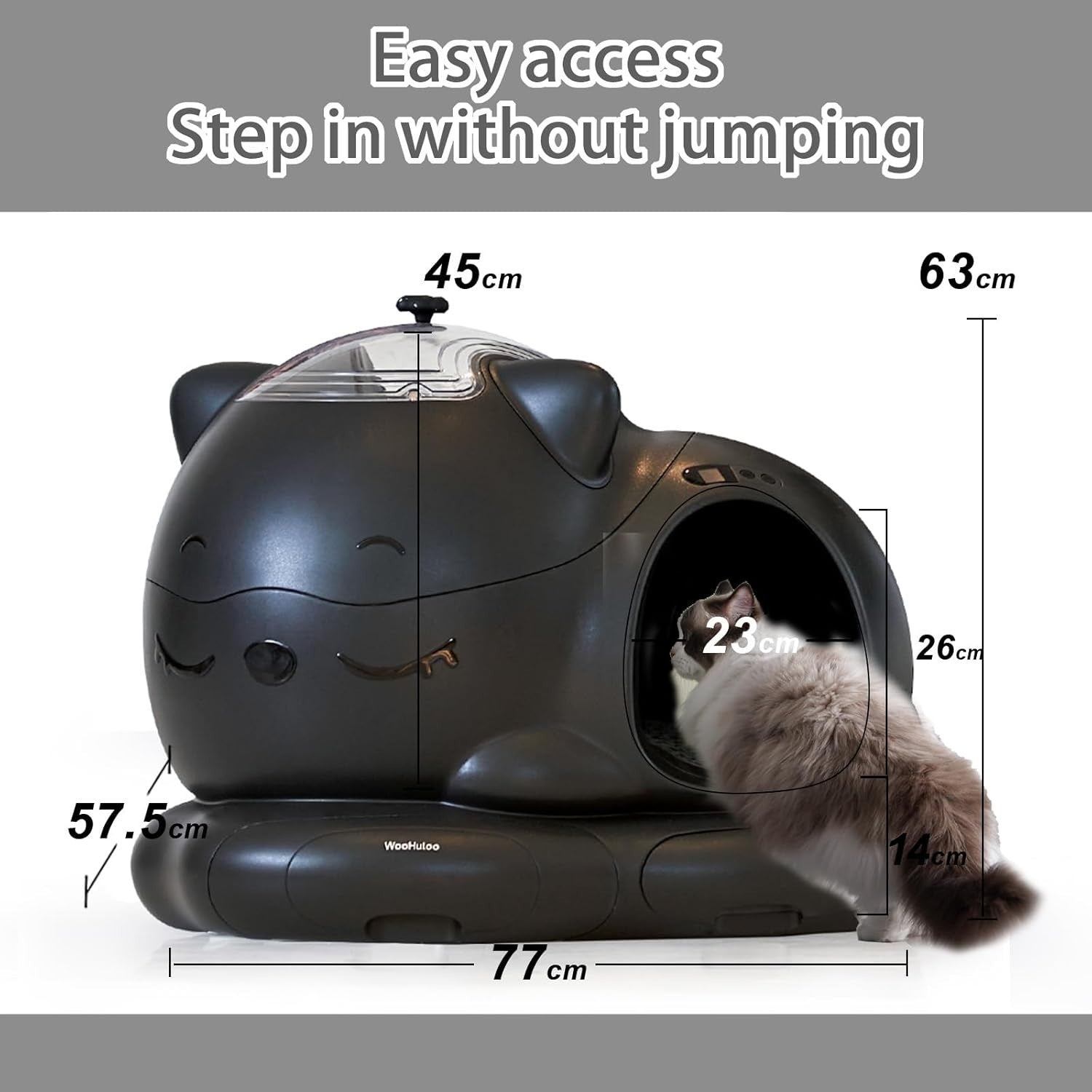 Automatic Cat Litter Box XXL 80L Smart APP Control Multi Cat Tray