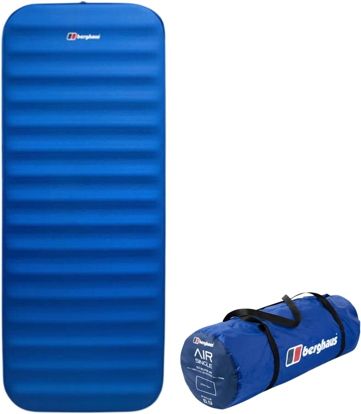 Single Self-Inflating Camping Mat Air Bed Lightweight Compact
