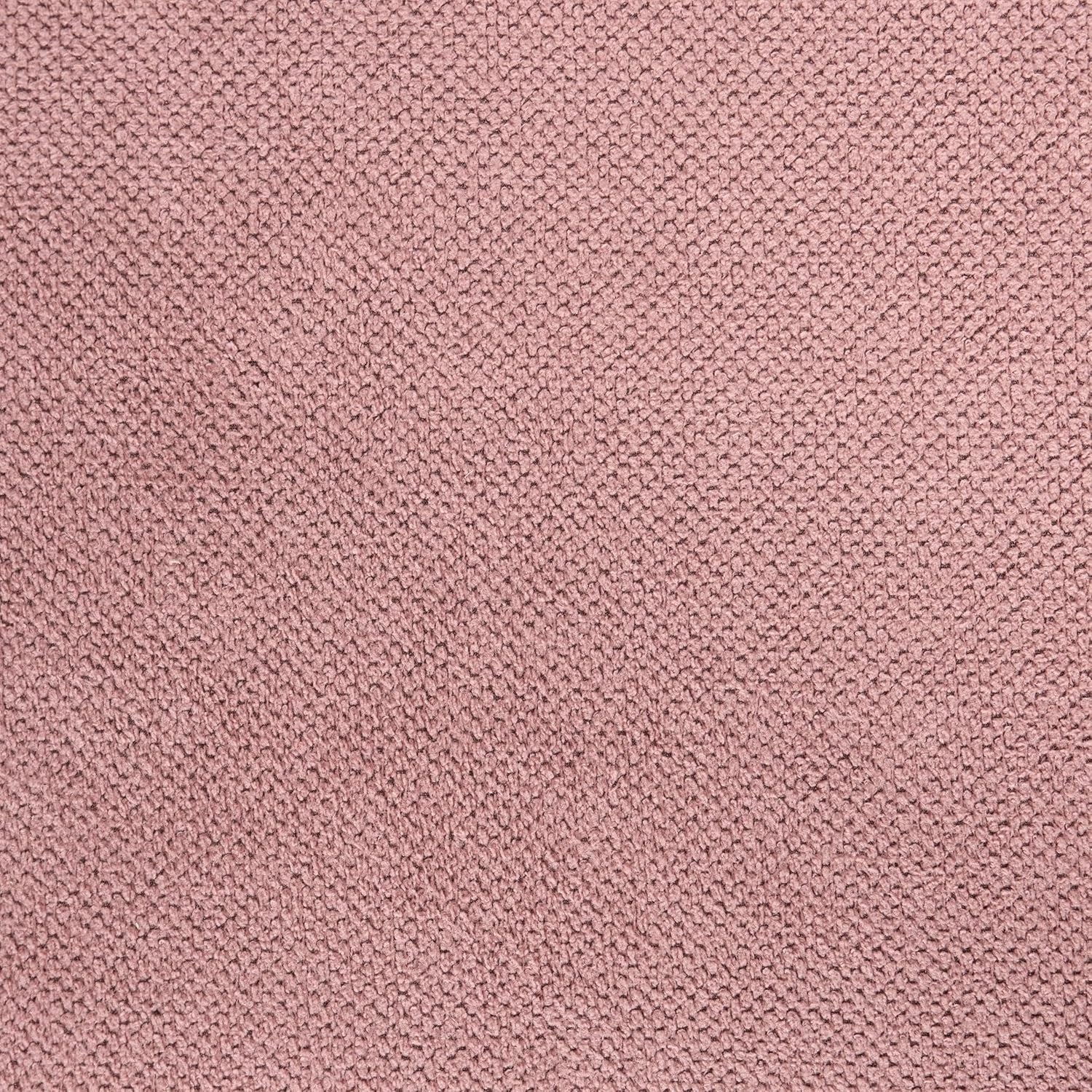 Vintage Left Hand Chaise Lounge Pink Fabric Upholstered Retro Glam Seating
