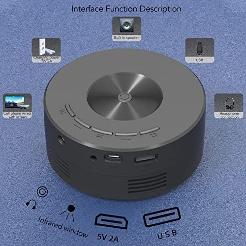 Mini Phone Projector Portable LED Same Screen Kids Home Theater USB