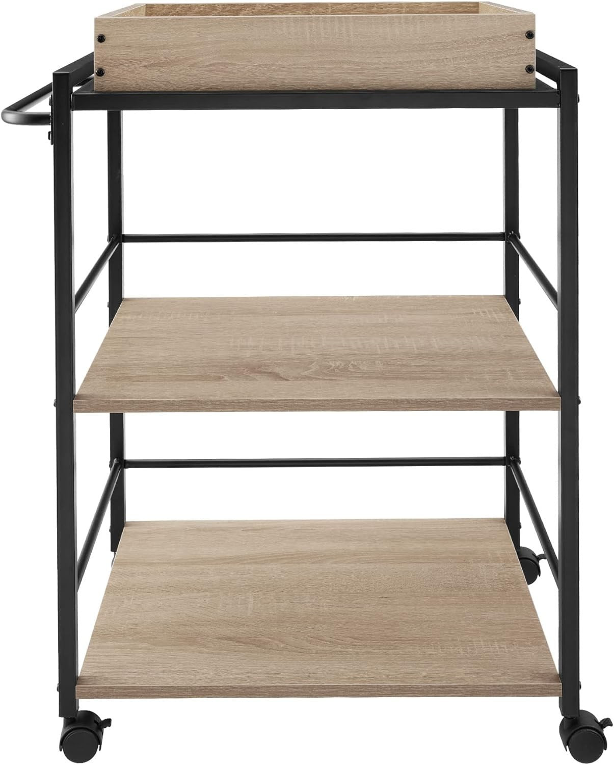 Industrial Drinks Trolley 3 Tier Bar Cart Tray