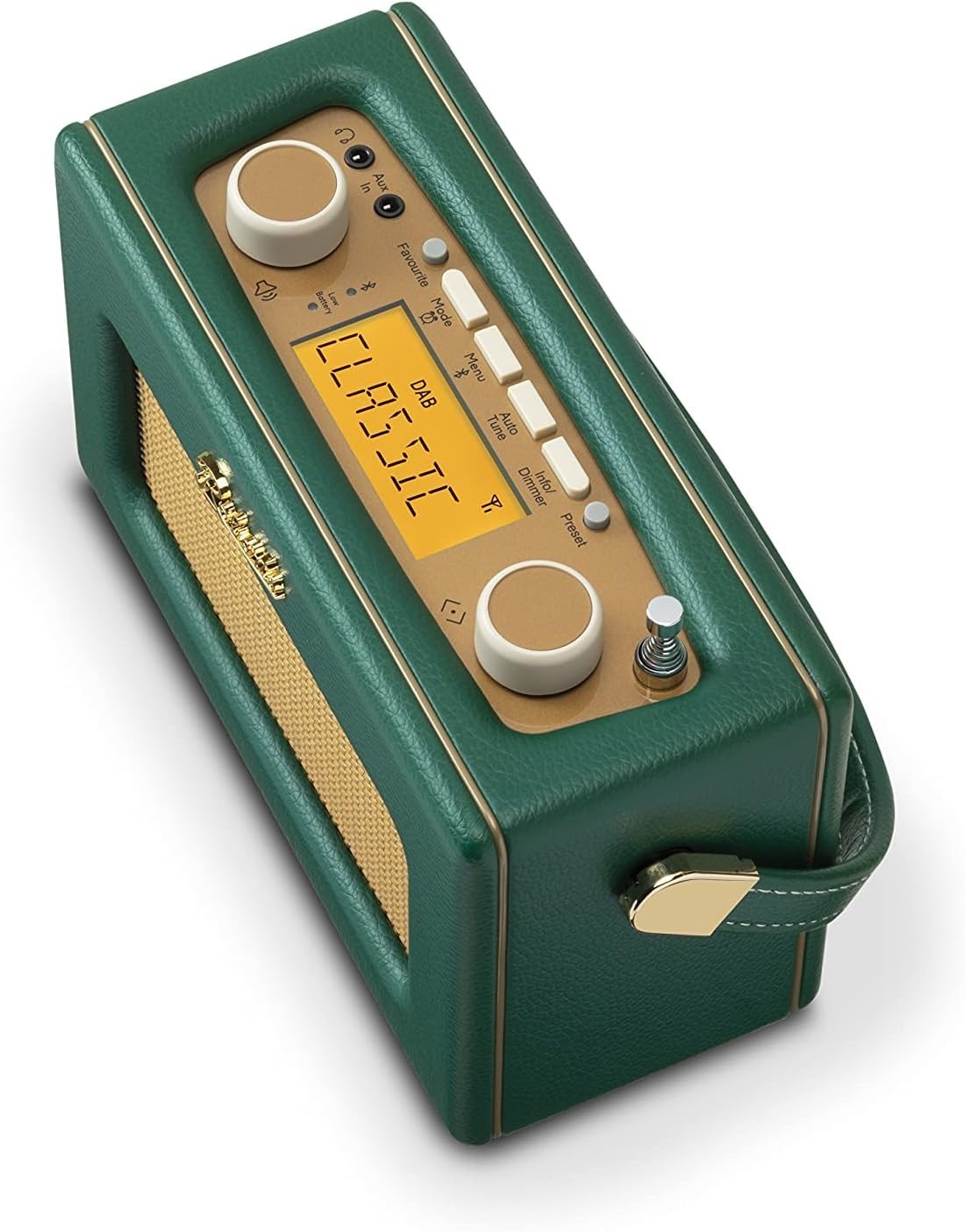 Portable DAB DAB+ FM Radio Bluetooth Retro Dark Green