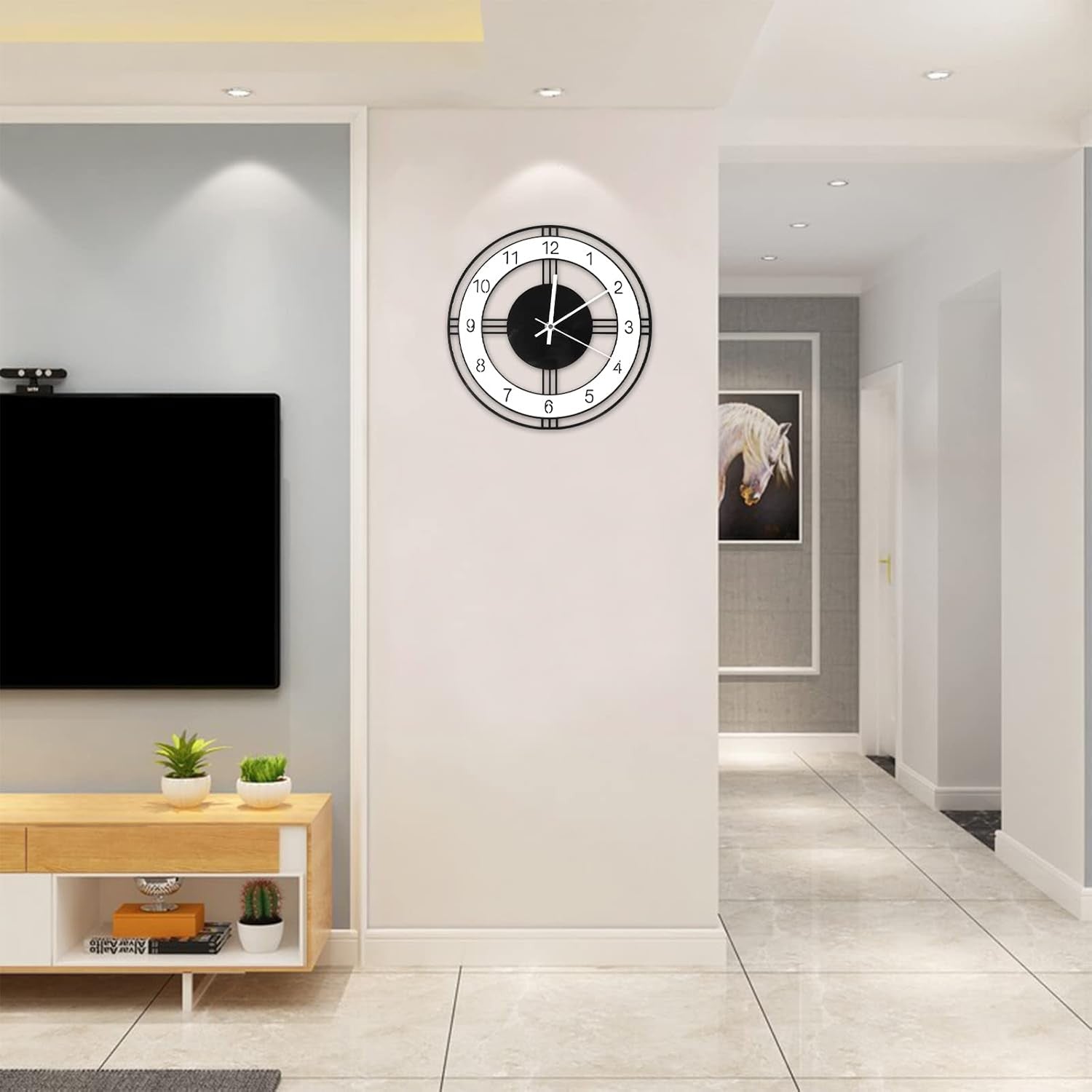Modern 11 Inch Silent Wall Clock Acrylic Non-Ticking Round Home Office Decor