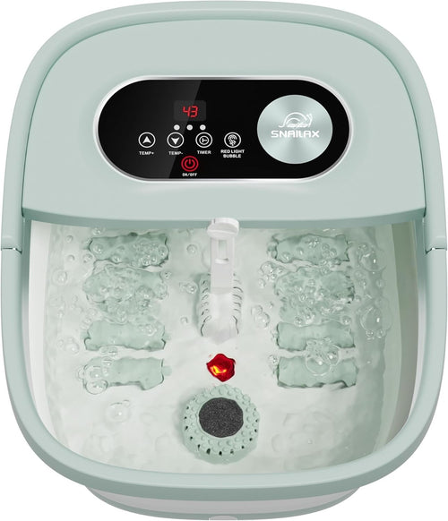 Shiatsu Foot Spa Massager with Heat, Deep Kneading, Bubbles & Rollers