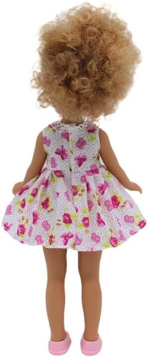 35cm Folk Style Doll Flower Dress Collectible Handmade Spain Craft Gift