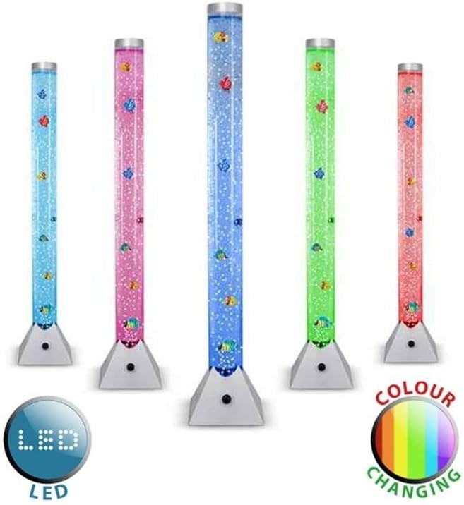 LED Bubble Tube Floor Lamp 90cm Colour Changing Mood Light Standing Tower