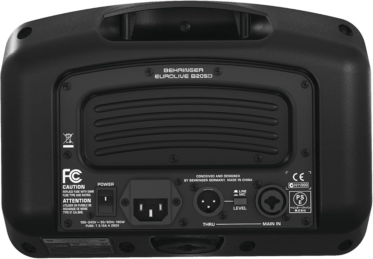 B205D 150W Active PA Monitor Speaker 5.25" Driver Mixer Phantom Power