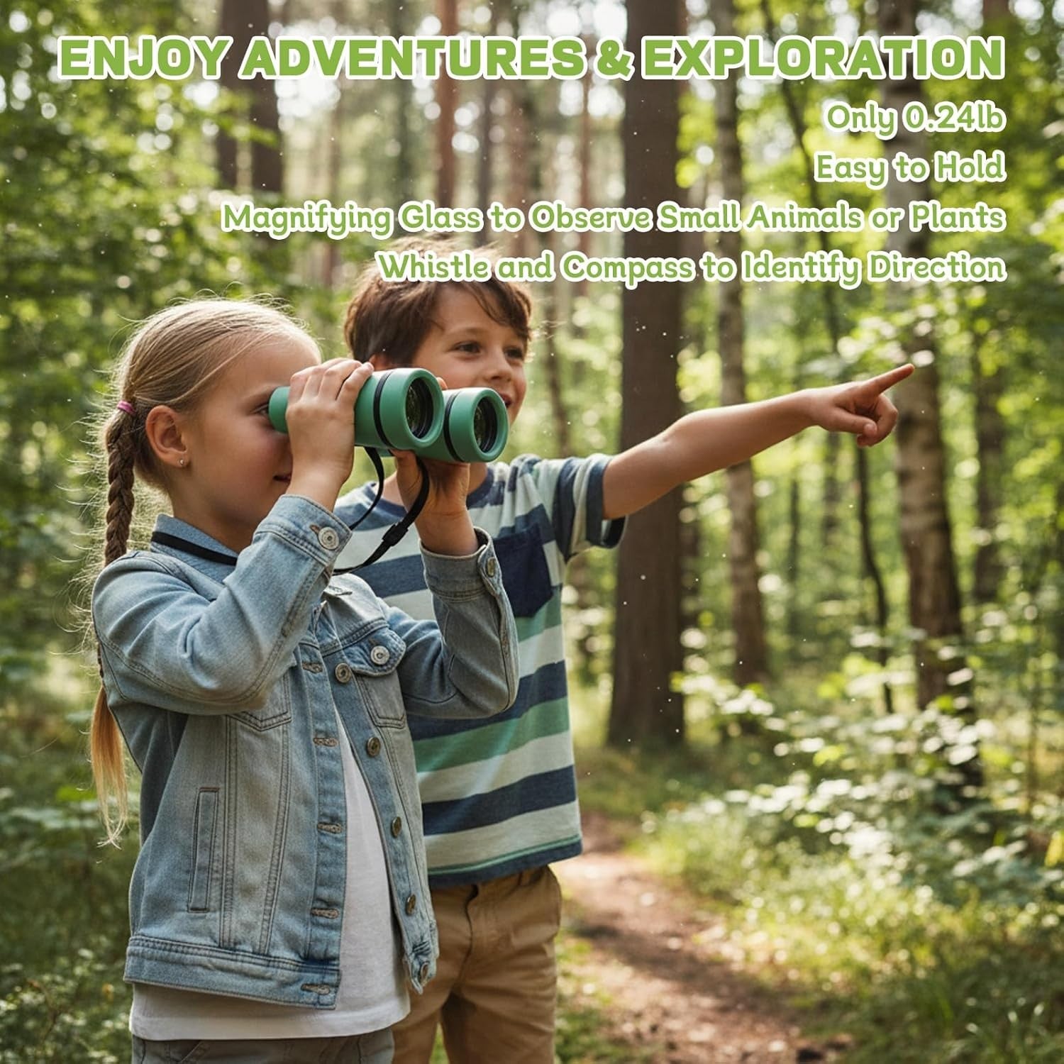 Kids Exploration Binoculars Set 4-Pack Lightweight Outdoor Adventure Toys
