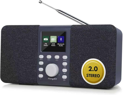 DAB DAB+ Digital Radio Bluetooth FM Stereo Alarm Portable