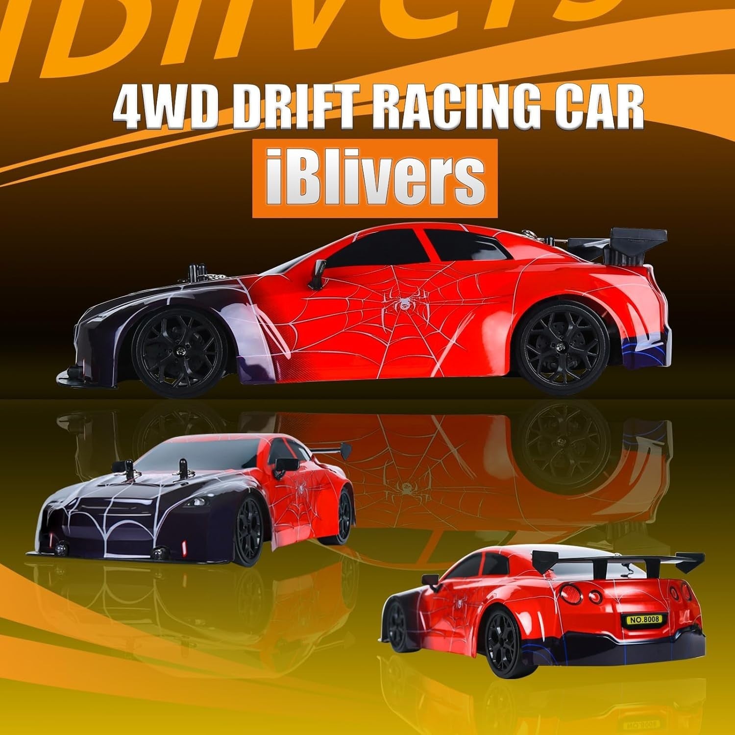 1:14 4WD RC Drift Car – Dual Battery, LED Lights, Full Control Racing Toy
