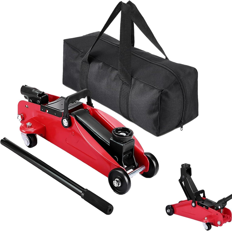 2 Ton Low Profile Hydraulic Trolley Jack 3.3–13" Heavy Duty Car Lift Carry Bag