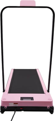 Mini Foldable Walking Treadmill 3HP Under Desk Jogging LED Display Pink