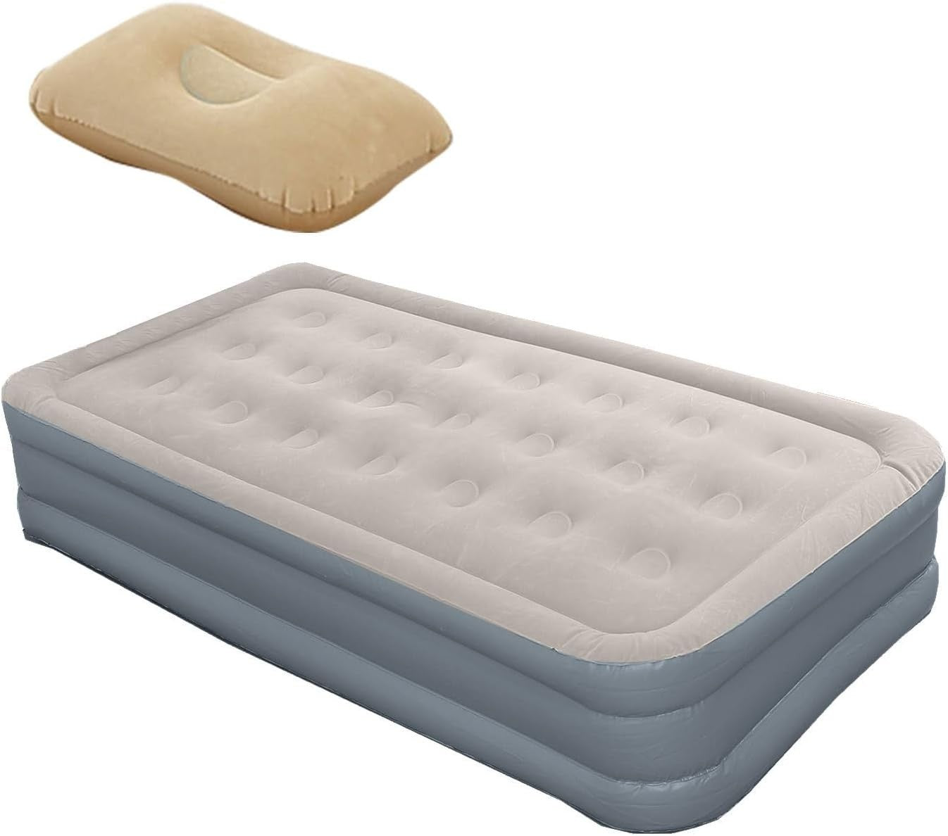 Automatic Inflatable Air Mattress Twin Bed with Built-in Pump – Camping & Guest