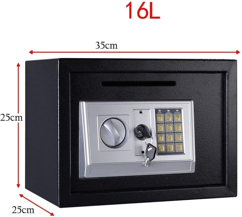 16L Digital Safe Box Electronic Keypad Lock Cash Jewelry Document Safe
