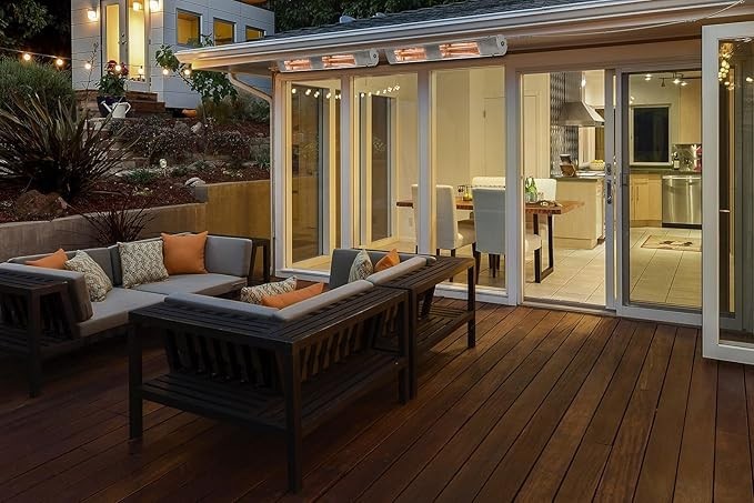 Outdoor Infrared Patio Heater 3000W Wall Mounted Remote 9 Heat Settings
