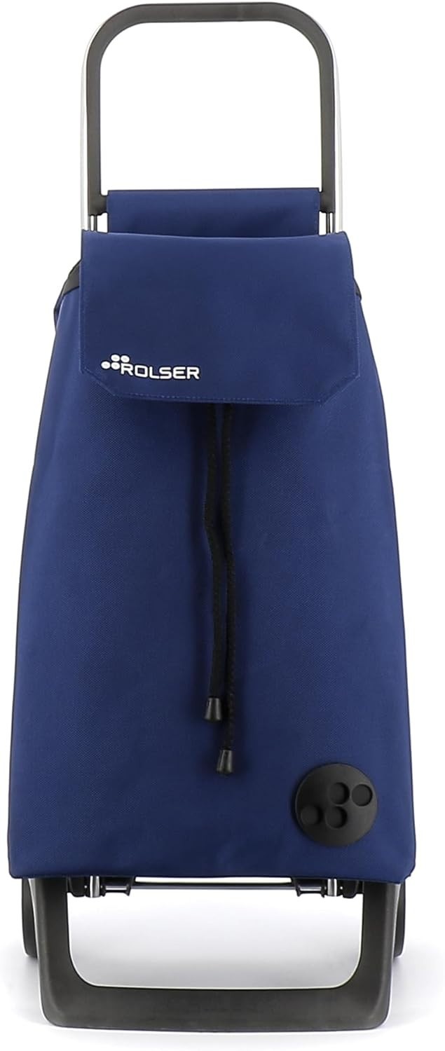 Lightweight 2 Wheel Shopping Trolley Backpack Style Grocery Cart Blue
