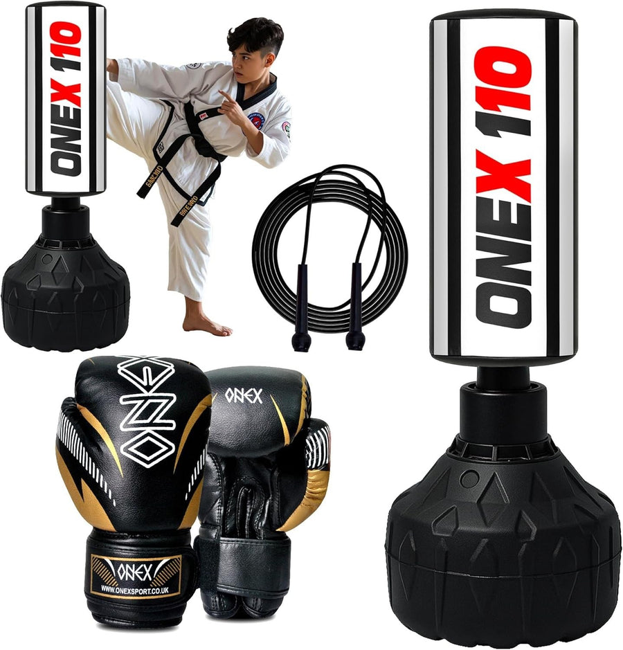 Kids Free Standing Boxing Punch Bag 3.5FT Training Set Gloves