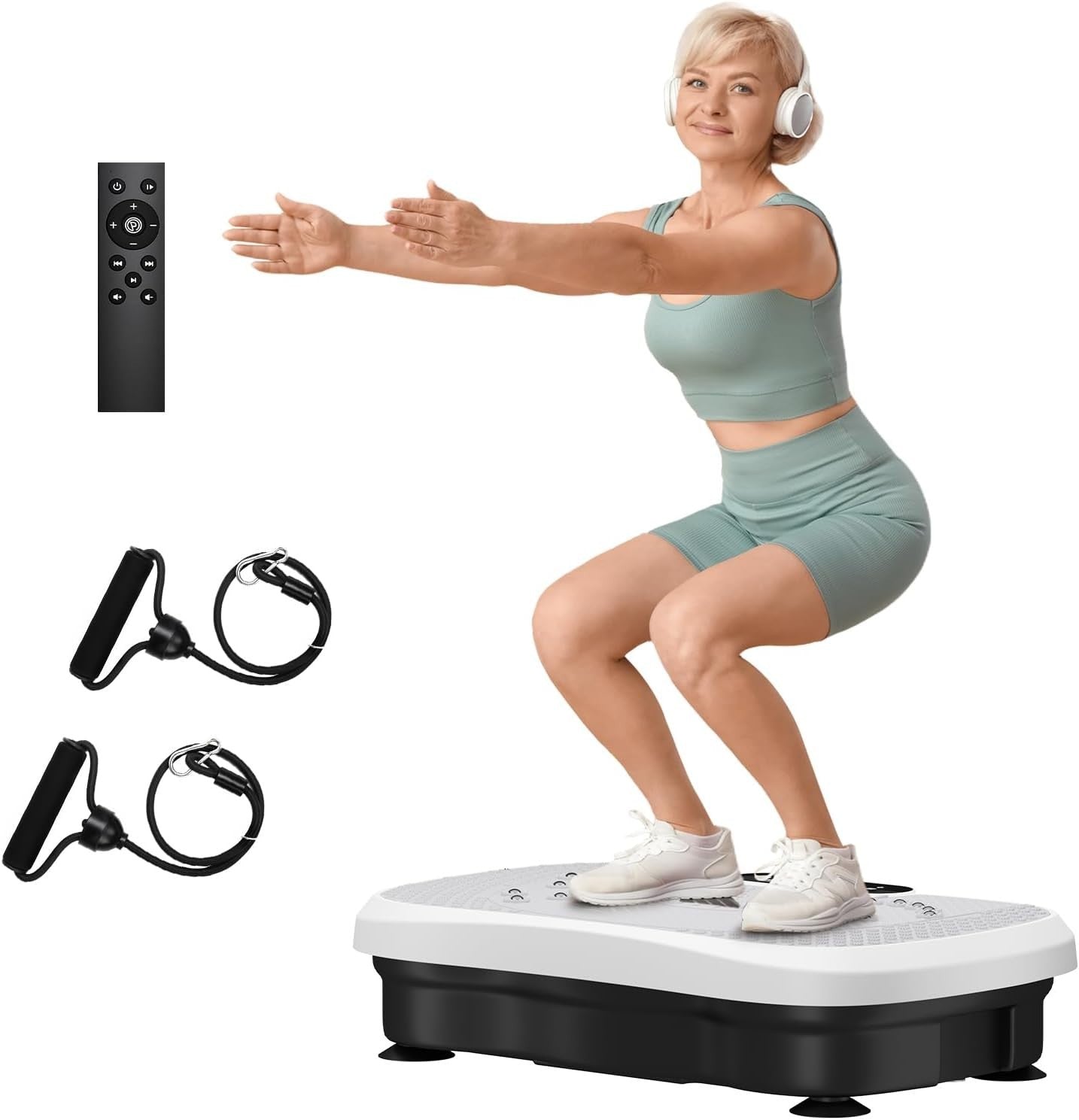 White Vibration Plate Exercise Machine Weight Loss Lymphatic Drainage 99 Levels