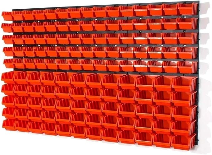 Wall Mounted Tool Peg Board Storage Bins Garage Workshop Organizer