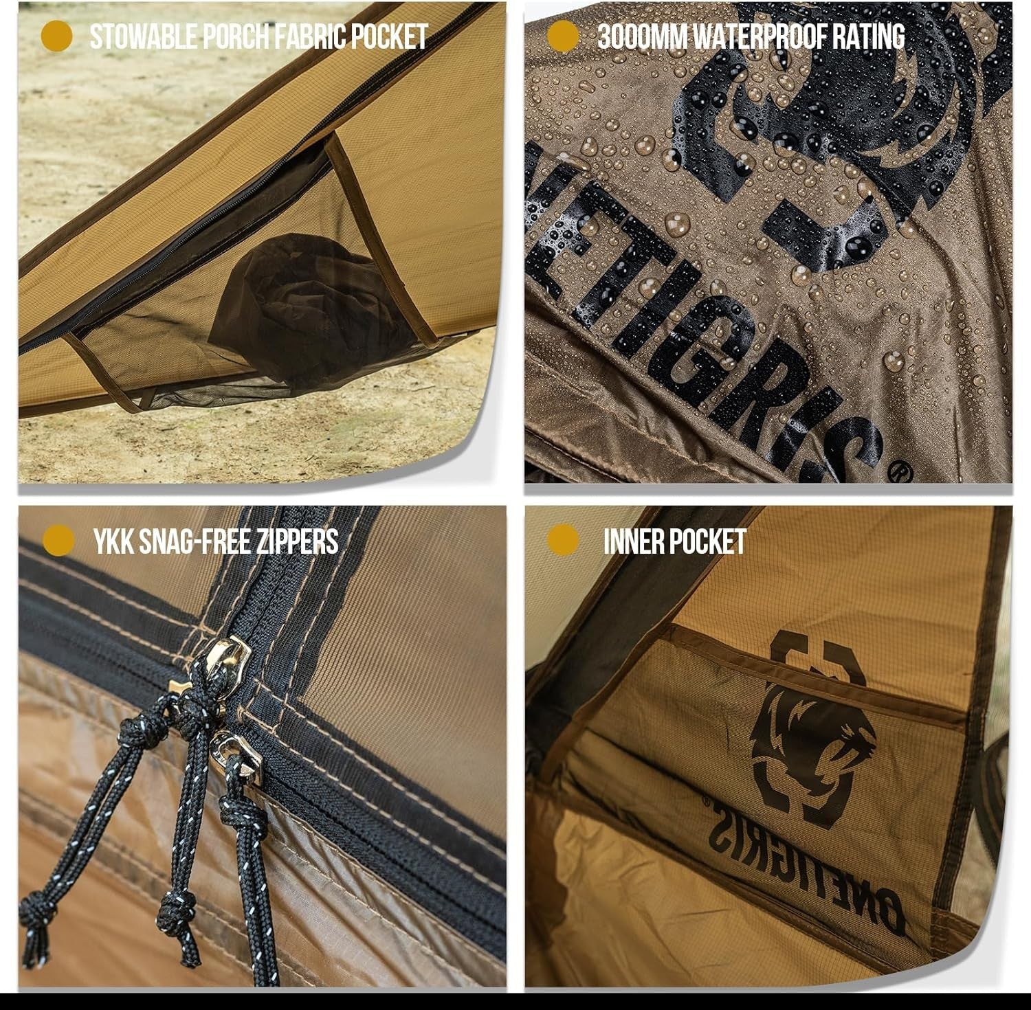 Ultralight 1-2 Person Tent Waterproof 3 Season Backpacking