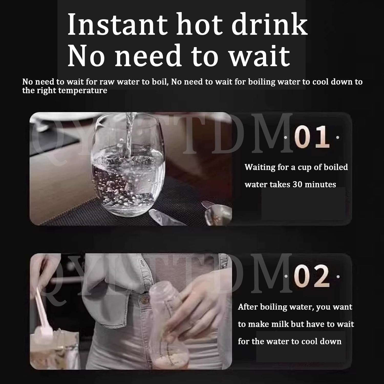 Hot Cold Water Dispenser Wall Mounted Child Lock Touch Screen Commercial