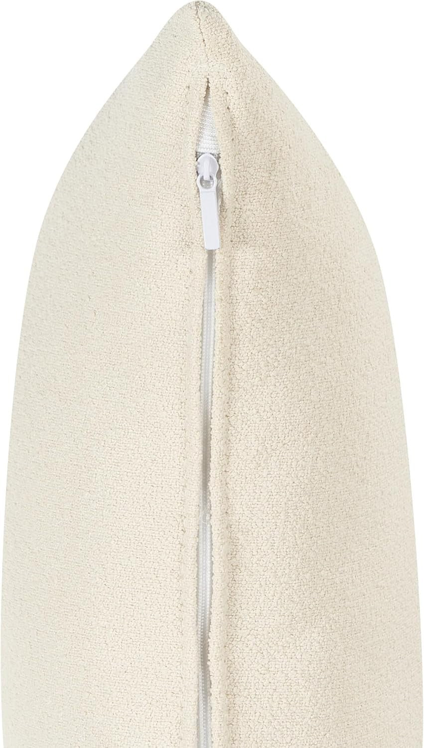 Modern White Boucle Chaise Lounge Left-Hand Sofa with Cushions 77cm Deep