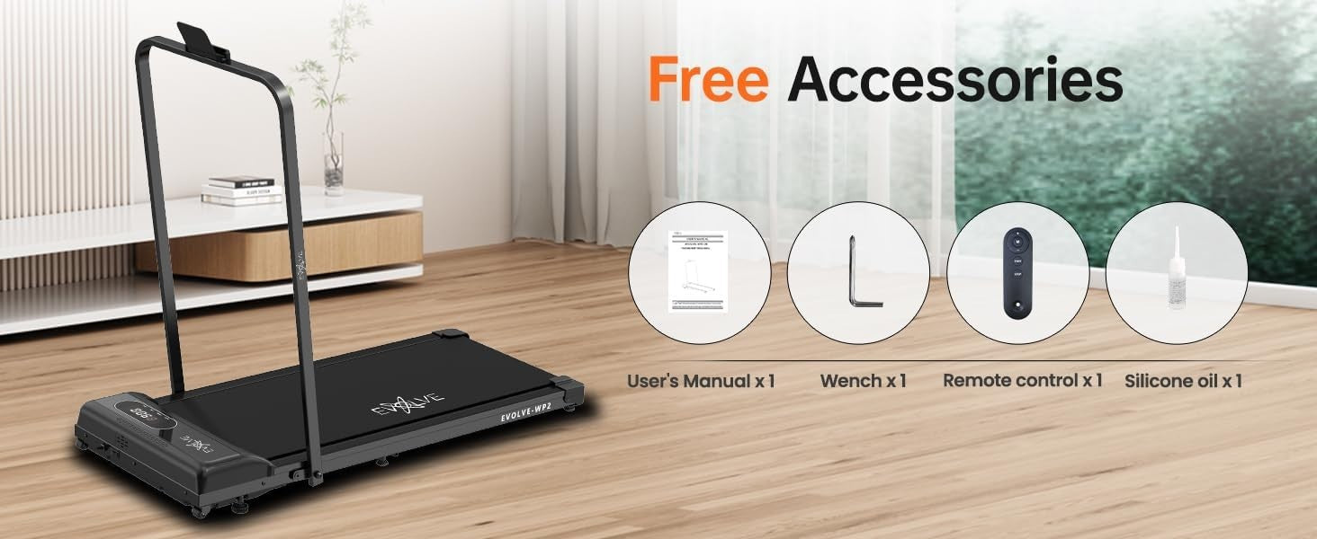 Foldable Under Desk Walking Treadmill 10KM/H Home Office Gym Pad