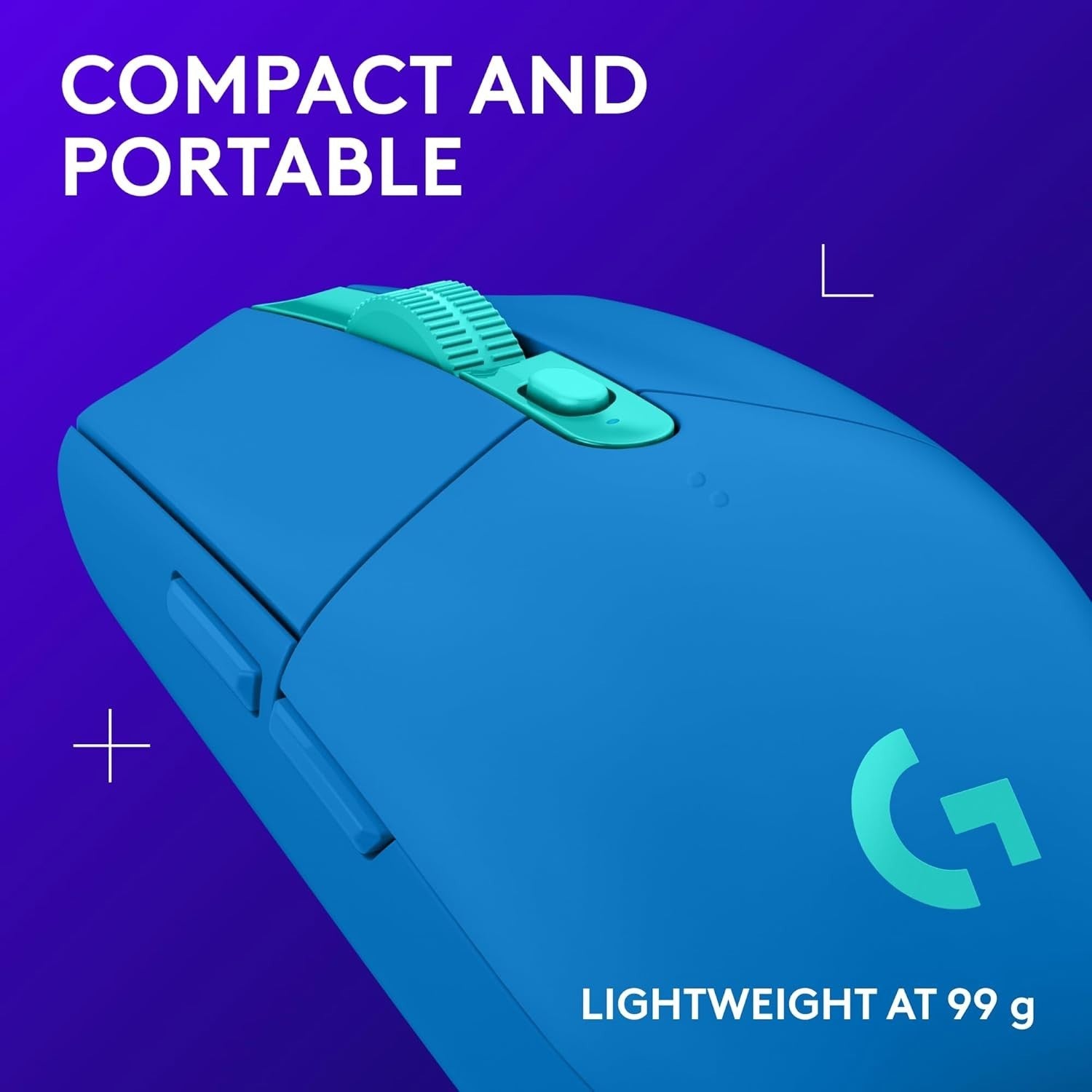 Blue Wireless Gaming Mouse 12000DPI Lightweight 6 Button 250Hr Battery PC