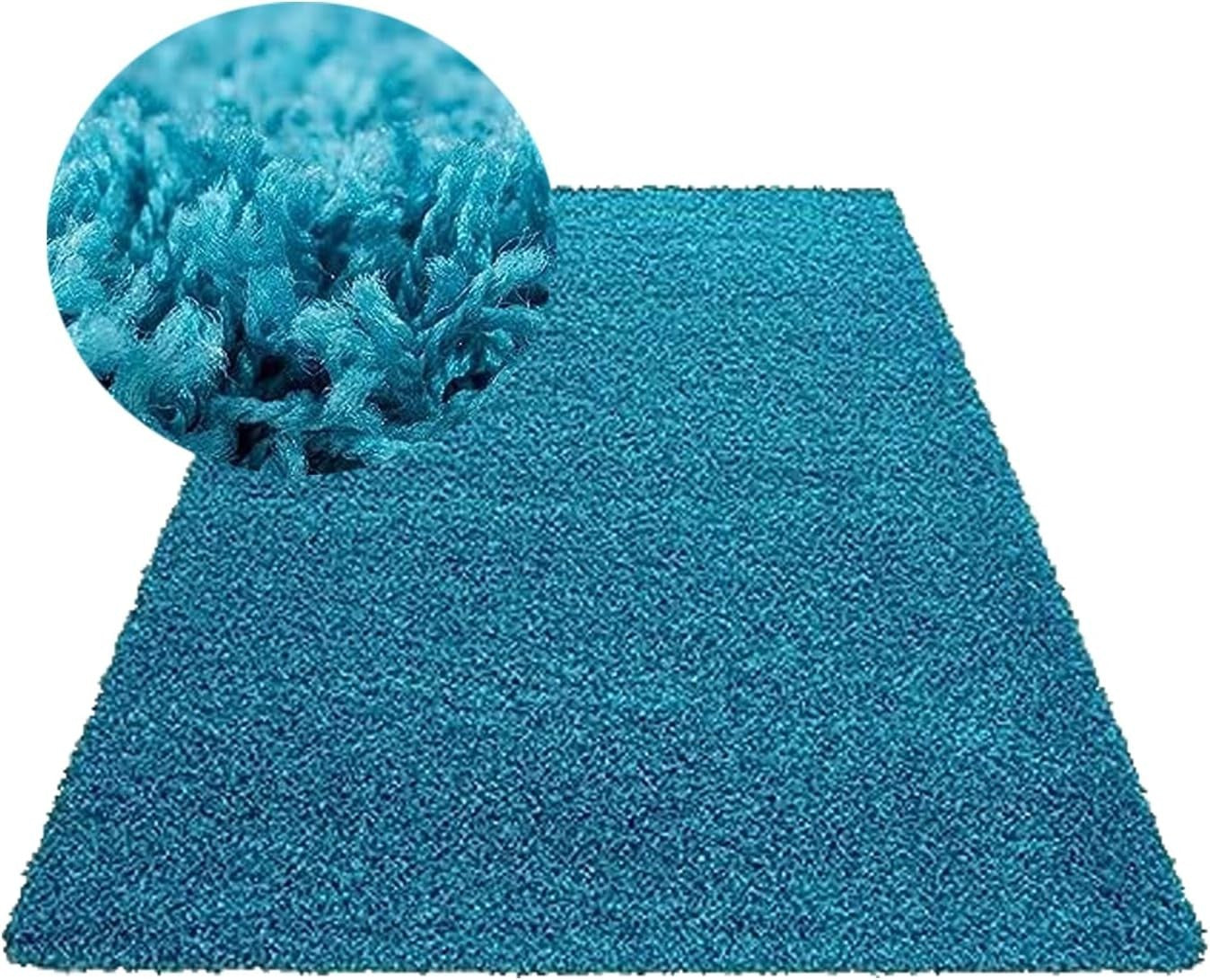 Extra Large Shaggy Rug 160x230cm 5cm Thick Soft High Pile Teal Carpet