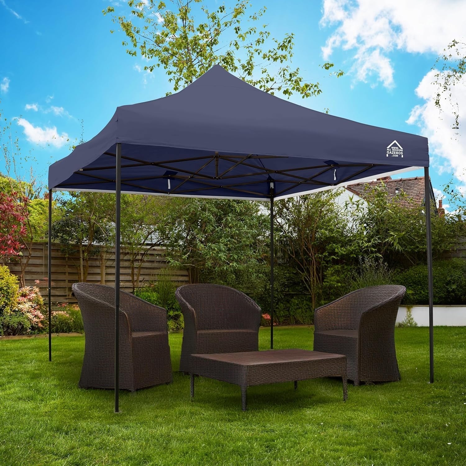 3x3M Navy Blue Pop Up Gazebo Heavy Duty Waterproof Outdoor Canopy