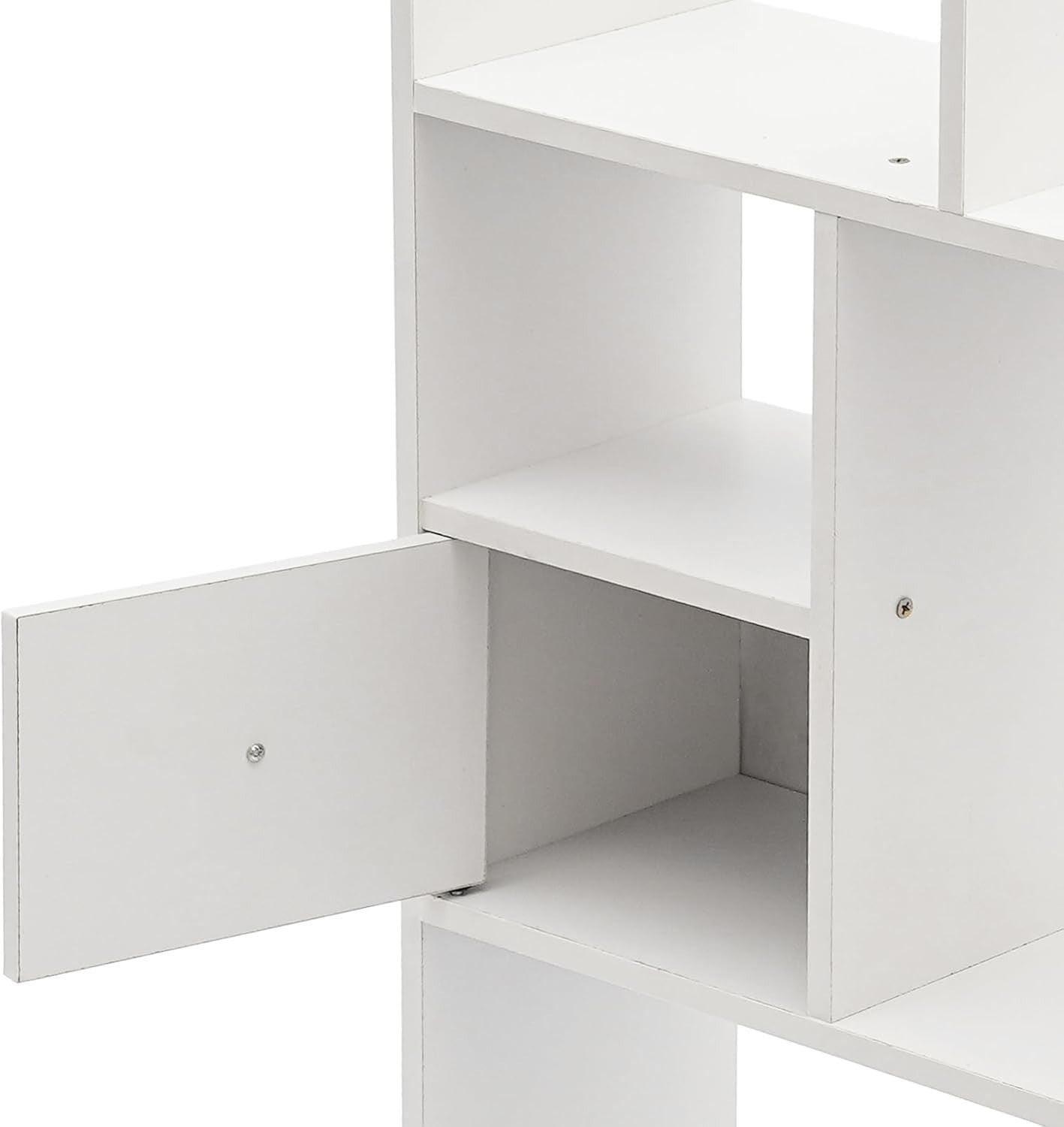 Adjustable Expandable Desktop Bookshelf 5-Tier Storage Organizer White
