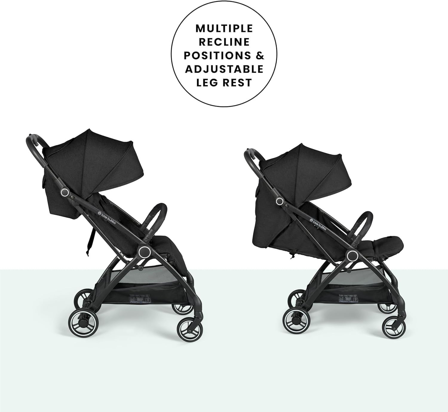 Feather-Light Baby Stroller Auto-Fold From Birth to 22kg Black