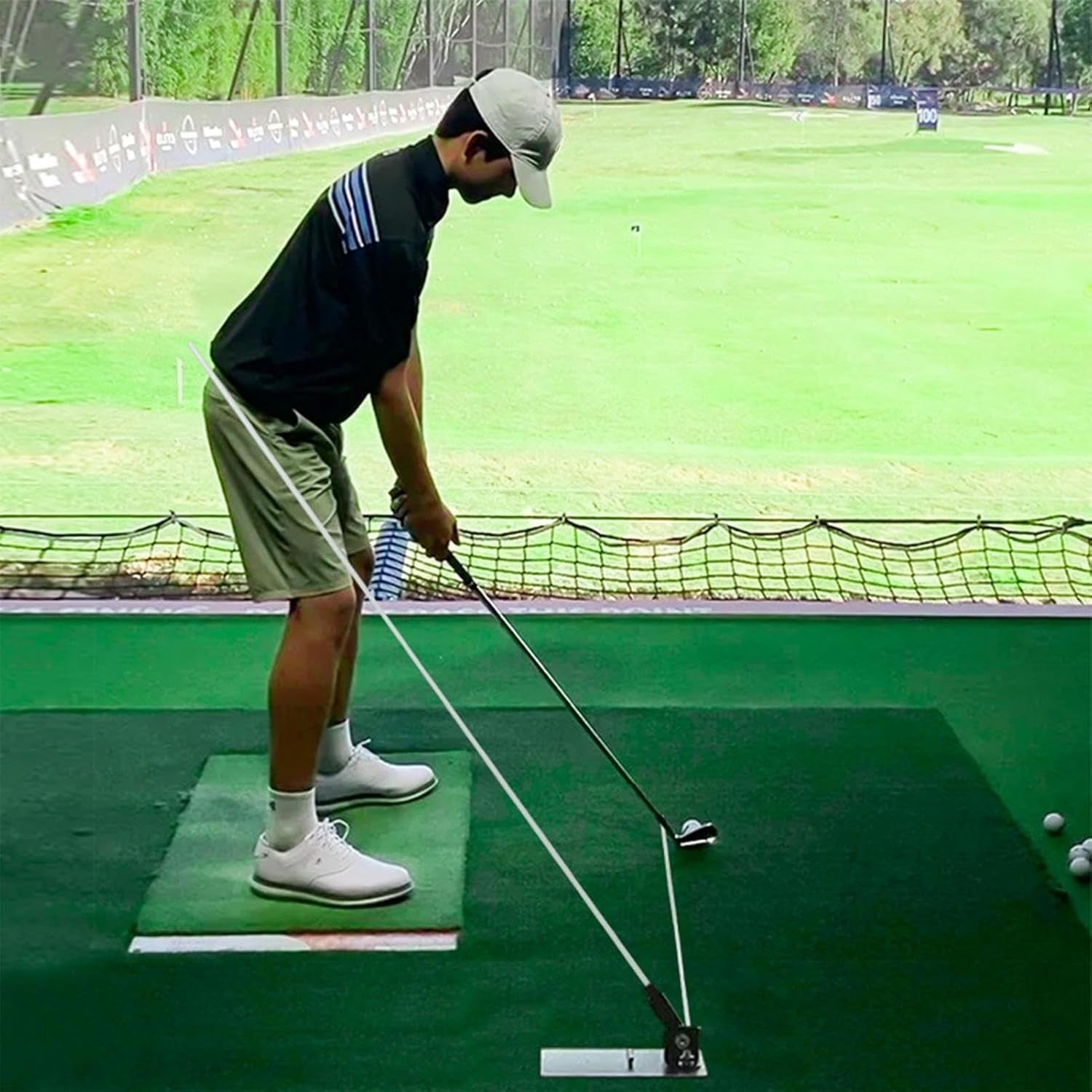 Golf Alignment Stick Holder Swing Plane Trainer Practice Guide Tool
