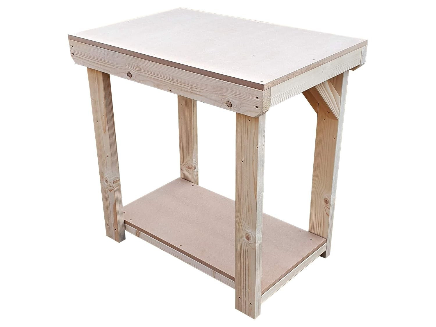 4ft Heavy Duty Wooden MDF Workbench – Strong Handmade Construction Table