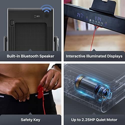 3-in-1 Folding Walking Pad Treadmill Home Office 12KMH Quiet Motor Remote 120KG