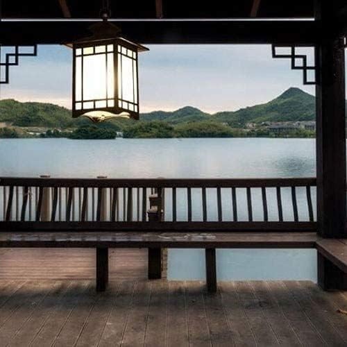 Chinese Square Glass Lantern – IP65 Outdoor Hanging Ceiling Light (30×23 cm)
