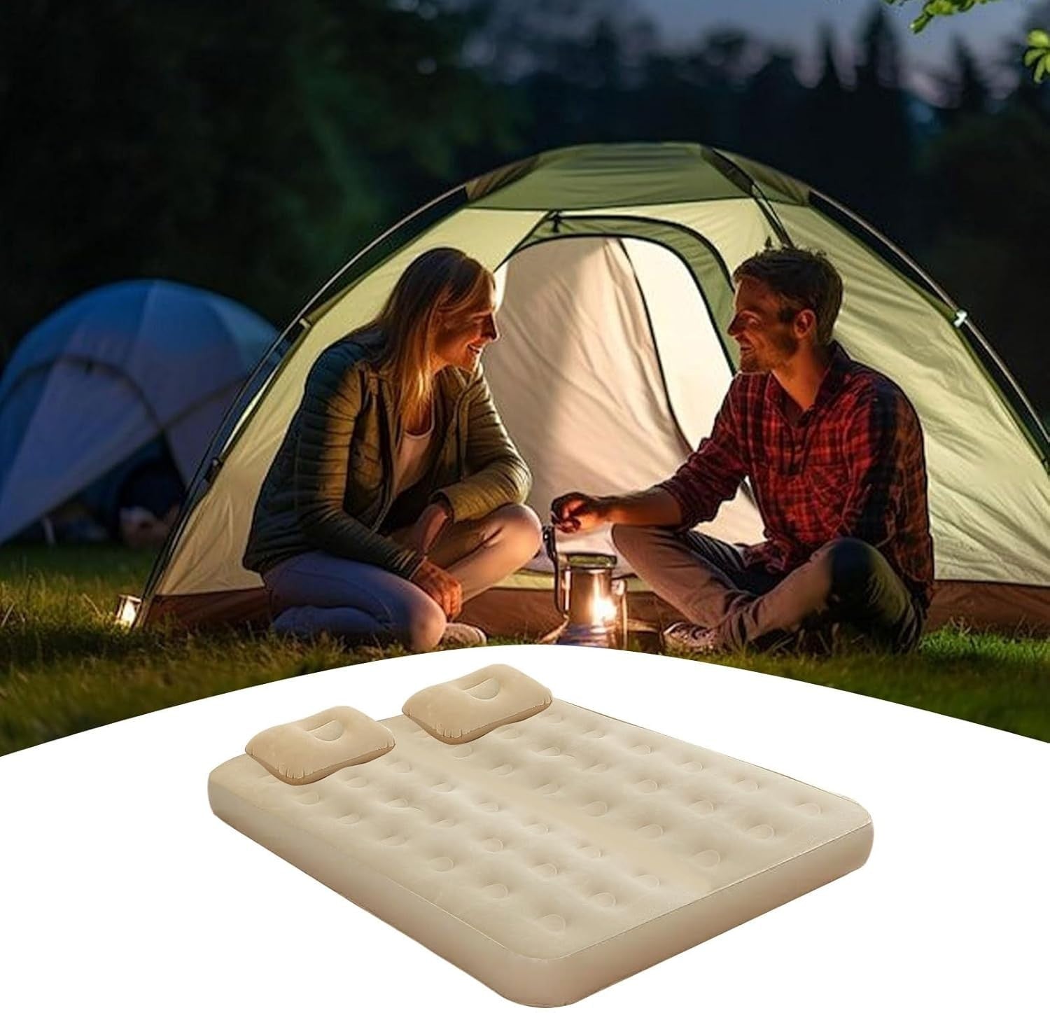 Twin Air Mattress with Built-in Pump | Inflatable Floor Bed for Living Room