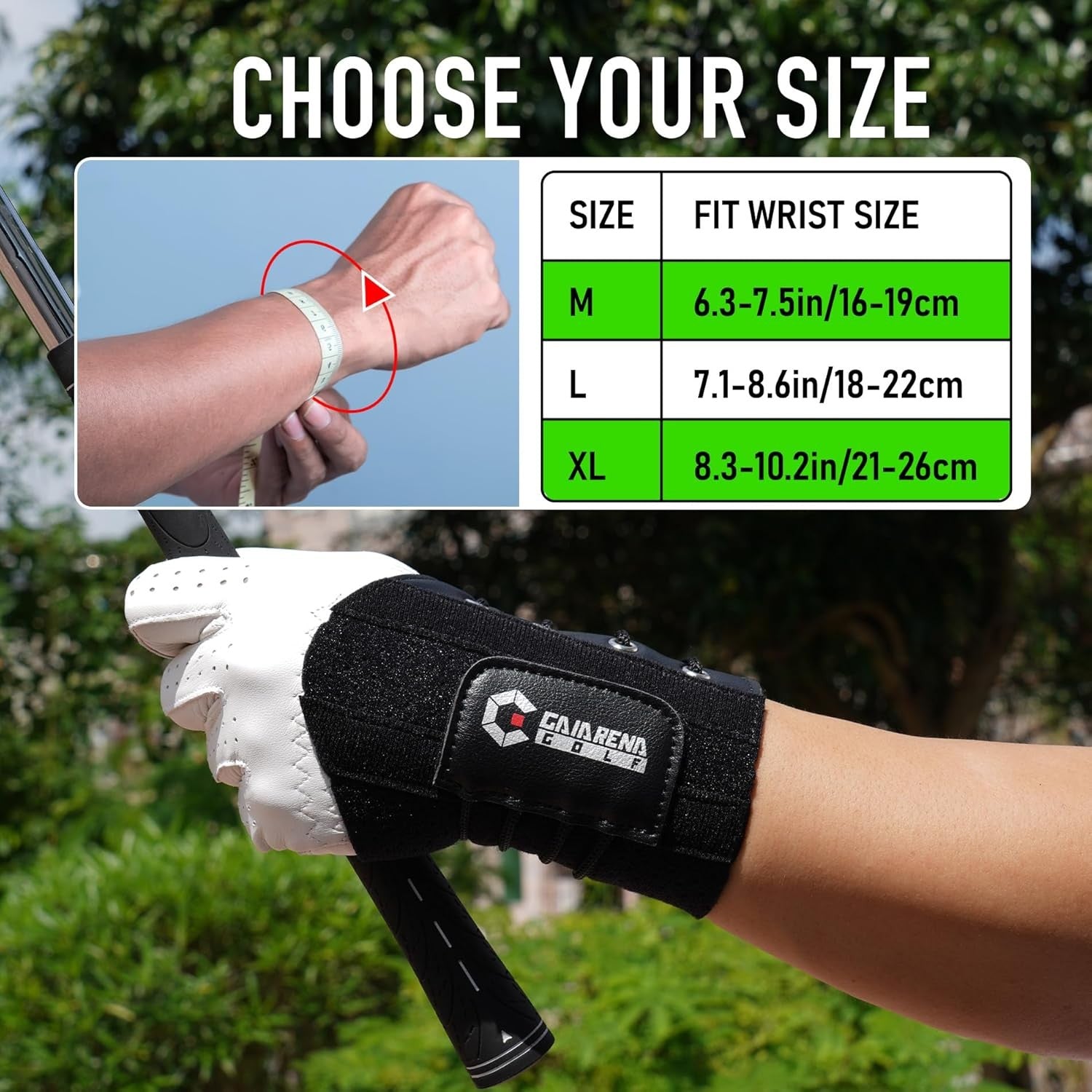 Golf Wrist Brace Swing Trainer Left Hand Black Hinge Aid