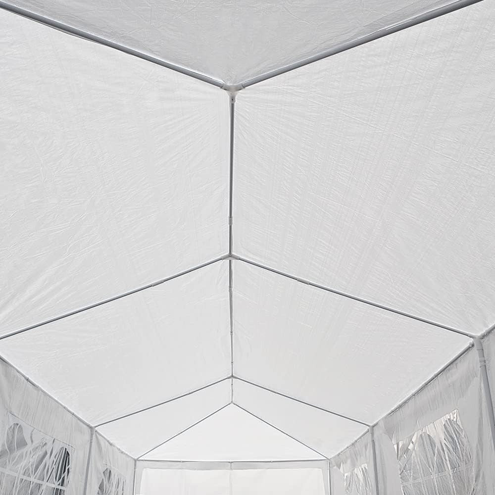 3x9M White Garden Marquee Party Tent Waterproof Outdoor PE Gazebo Canopy