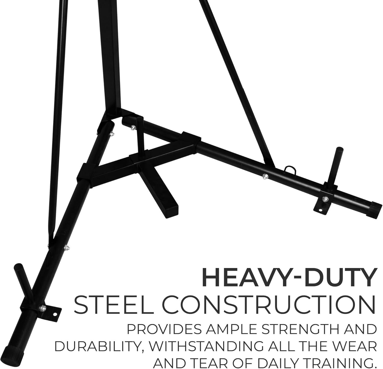 Folding Punch Bag Stand Heavy Duty Adjustable Boxing Frame 68kg