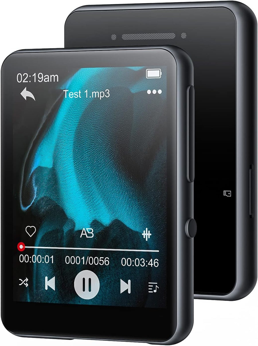 Bluetooth 5.0 32GB 2.4″ MP3 Player with FM Radio, Recorder & Expandable