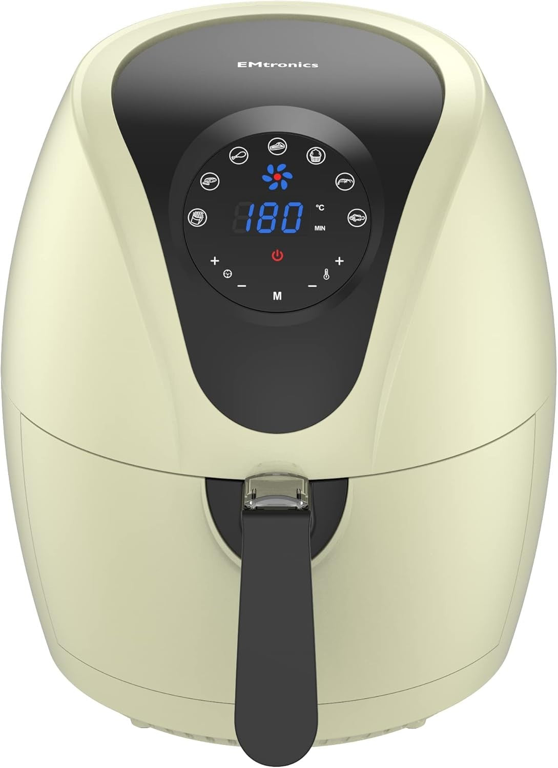 Cream Air Fryer Set Dual Drawer 9L + 4.5L Manual Low Fat Cooker