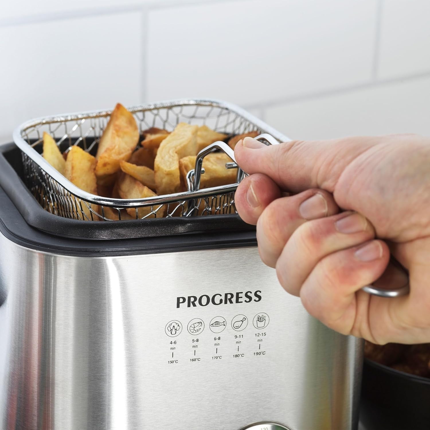 1.5L Deep Fat Fryer Compact Electric Fryer Viewing Window 840W
